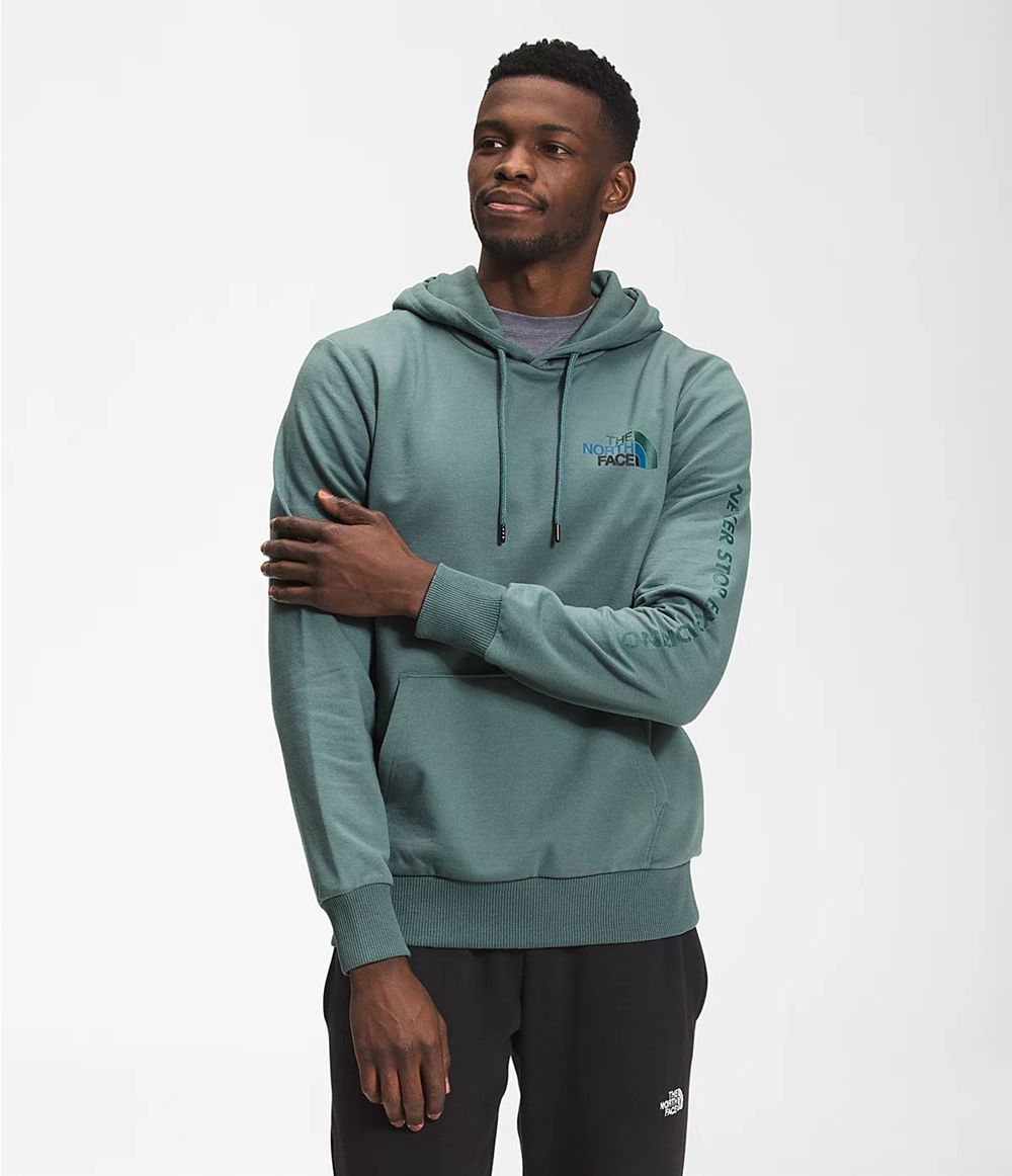 The North Face Logo Play Kapuzenpullover Herren - Grün CH-821RFJX